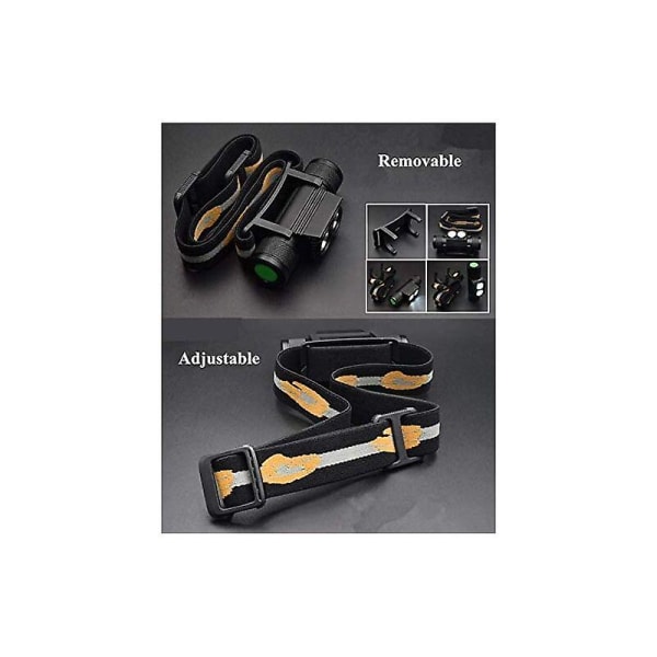 Uppladdningsbar pannlampa 1200 lumen 2x Xml-l2 LED-huvudlampor