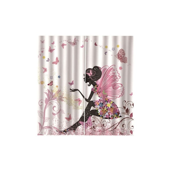 Mørklægningsgardiner Termisk Isolering Hvid Pink Gul Sommerfugl Fe 1 Stykke Soveværelse Baby Pige Rideau Salon Moderne Design 100x140cm