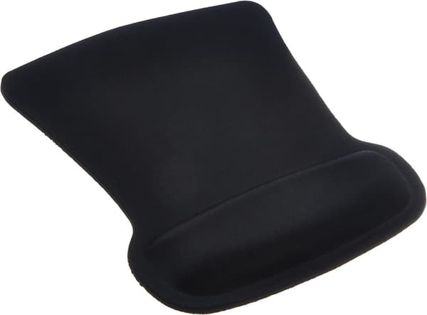 Rektangulær gel computer musemåtte med håndledsstøtte, 2*2,5 cm, sort