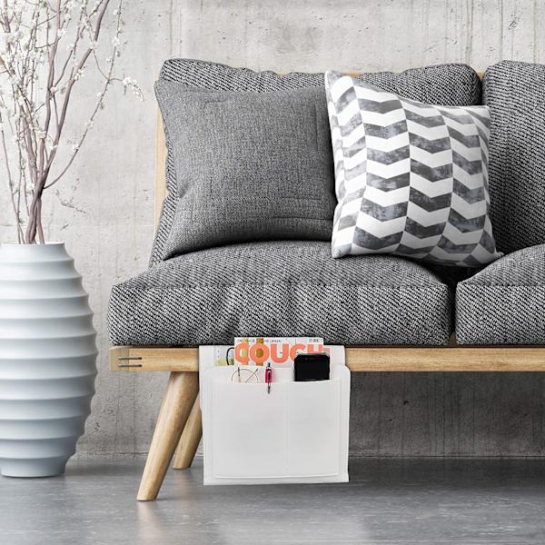 Beige - 32*20*10cm, senglomme, filt, klar til at hænge, 5 rum, sofaopbevaring