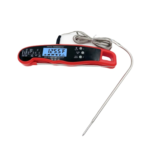 Dobbeltsonde grilltermometer Foldbart madtermometer Muligheder for tilberedning af kød
