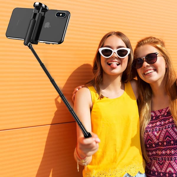 Tripod Monopod Bluetooth Teleskopisk 3 i 1 Utvidbar 270° Rotasjon TikTok for iPhone og Android, Videoinnspilling, Direktestrømming
