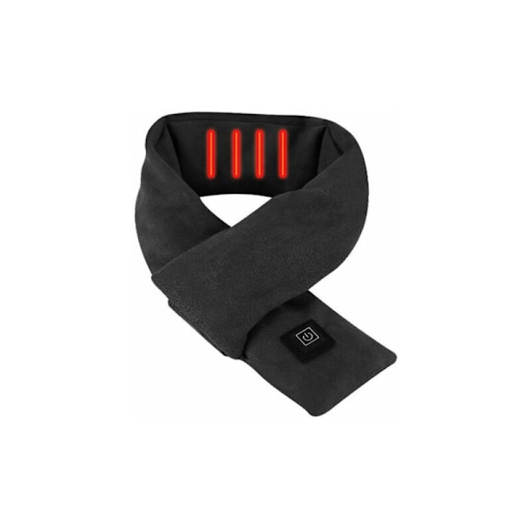 Sähkölämmitteinen huivi, USB-lämmitys säädettävissä kolmella tasolla, musta