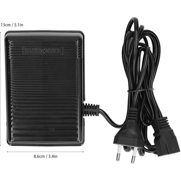 220V Symaskin Fotpedal Hjemmesymaskin Fotpedal med Strømledning for Symaskin (EU Plugg)