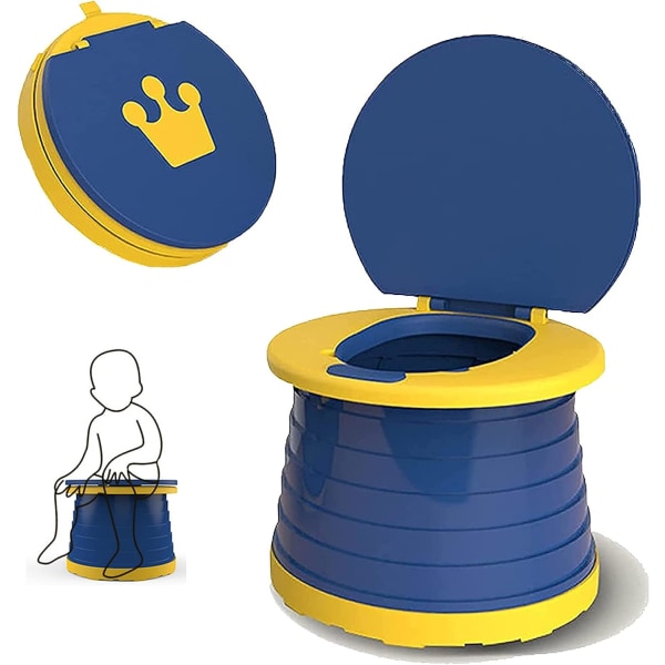 Travel Potty Seat 3-in-1 Kannettava pottakoulutuslaite Taitettava pottaharjoitteluistuin lapsille tukevalla selkänojalla Kevyt WC-istuin