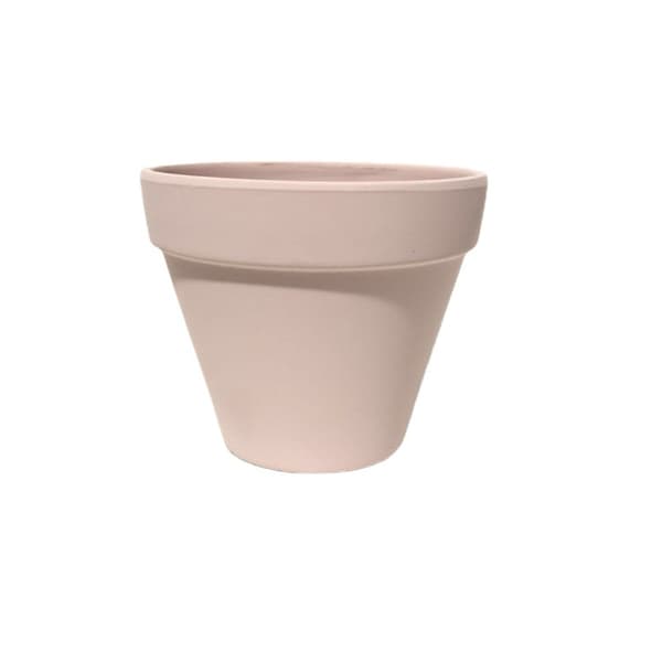 Rund Planter - Lett innendørs utendørs plastplanter med dreneringsplugg, rustikk stein