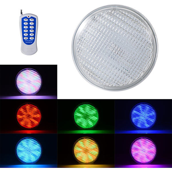 PAR56 svømmebasseng lyskilde integrert lampekopp led erstatning undervanns lyskilde farget glass par56 svømmebasseng lys