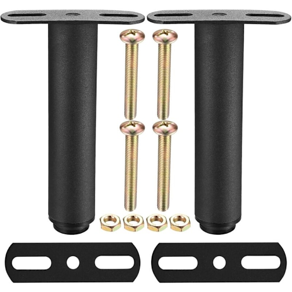 2 kpl Säädettävät Sängynjalat 18-33cm, Sisäänvedettävät Huonekalujalat, Pöydänjalat, Metalliset T-muotoiset Jalustat, Sängynpohjan Tuki, Korkeussäädettävät Jalat Sohvalle, Sängylle