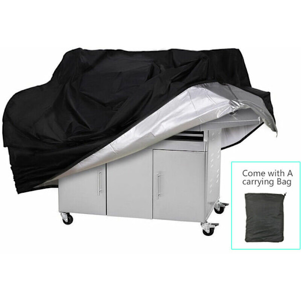 Grillöverdrag, grillöverdrag i oxfordtyg med polyester silverbeläggning 210d—— cylindrisk 4xs- (0.14kg) -φ71x56cm