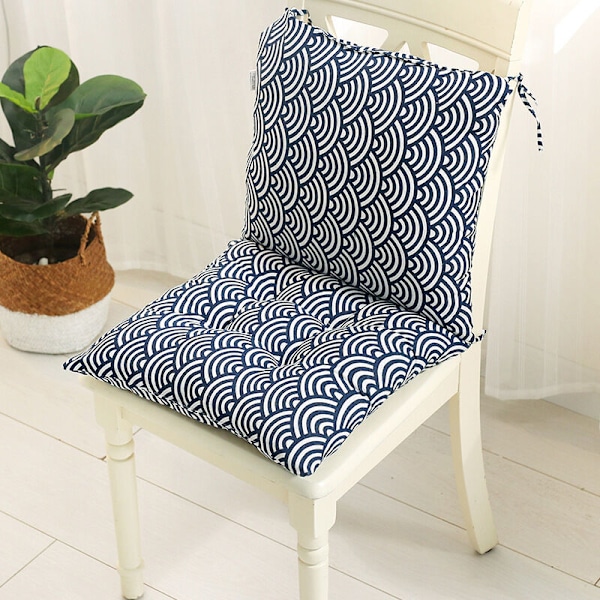 Stolpute Hageputepute - Komfortabel og tykk utendørs pute - Ideell for innendørs og utendørs bruk - 40x40 cm - Blå