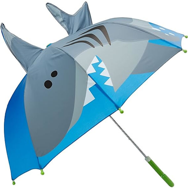 Shark Barnparaply för Barn - Söt Djurform 3D Stereo - Skugga Manuell