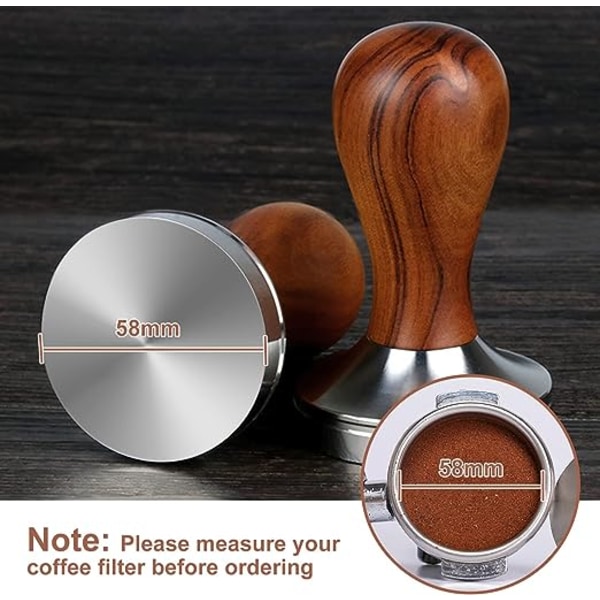 Kaffe Tamper, Kaffe Tamper, Espresso Tamper, Rustfrit stål Kaffe Press Tamper med silikonepude, Designer Kaffe Stempel Sæt, Kaffe Press Tamper
