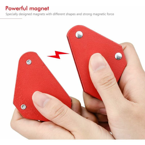 Hitsausmagneetti, magneettiset hitsaustelineet hitsaustarvikkeet magneettinen hitsauskulma, 45° 90° 135°, 5 kg:n pitovoima 4 kpl