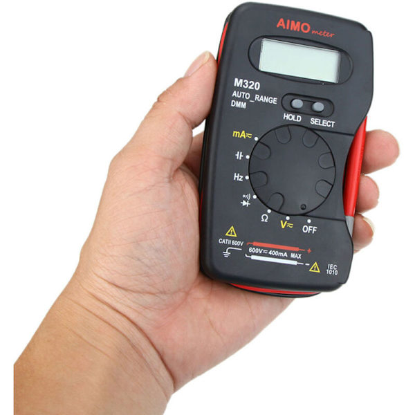 Digital Multimeter LCD Fickmodell Aimo M320 DMM Mätfrekvenskapacitet Underhåll Automatisk datalagring