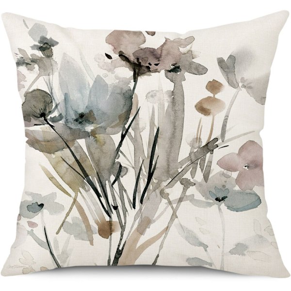 Tyynynpäällinen 45 x 45, 4 kpl, Linage-tyynynpäällinen, modernit sohvatyynyt, kukkakuvioinen kastelukannu, maalaustyyny, sohva, makuuhuone, ulkosohva, tyyny 45 x 45