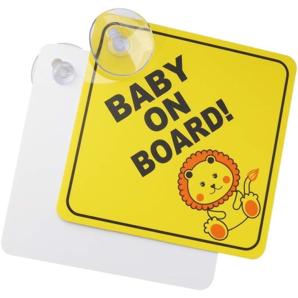2 kpl Baby on Board -kyltti autoon, baby turvavaroitustarra Mag