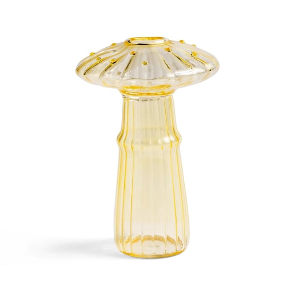 Liten svampformad glasvas, svampformad glasaromaterapiflaska, svampformad blomkruka för hemmakontor (4 stycken)