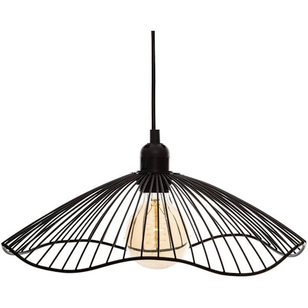 Svart sladdpendel - metall D25 cm