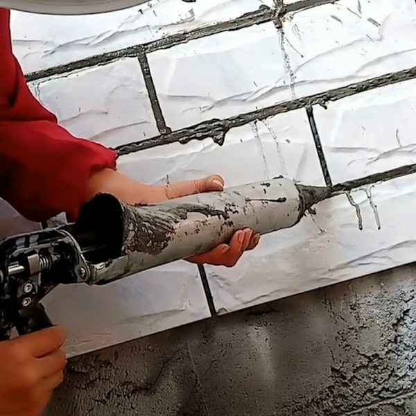Manuell murbrukspistol, fogpistol för murbruk med utbytbara munstycken Cementfogningsmaskin (för mellanrum)