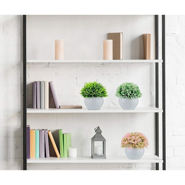 Simulering Grønne Planter Mini Kunstige Planter - Moderne Bondehus Planter Hjemmeindretning - Små Kunstige Planter - Kontor/Køkken/Badeværelse/Soverum/Skab/Liv