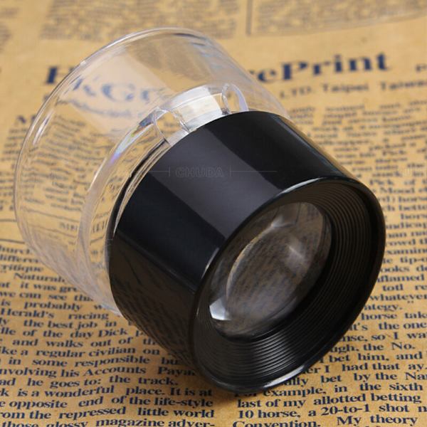 LumiLoupe stand magnifier, 10x forstørrelse, med øjeblikkelig fastgørelsesretikel (LL-20)