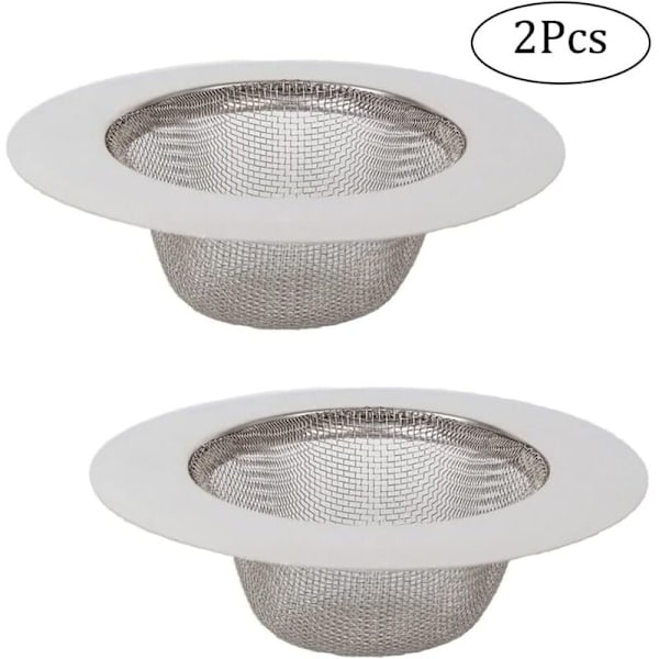 2 stycken diskbänksfilter, diskbänksfilter i rostfritt stål, tömningsfilter i rostfritt stål, sil till diskbänk, för diskbänk, badrum, handfat, badkar
