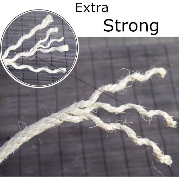 6mm Naturlig Sisalrep Ersättning Gammal Rep Idealisk Tillbehör för att Byta ut Kattträdspinnar, Leksak Ingår (20m, Vit)
