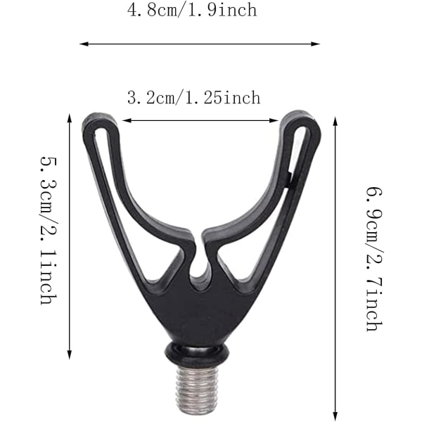 4 stk fiskestang holder, fiskestang holder, U-formet stanggrep holder, fiskestangstøtte, for match fiskestenger, bank stick, Fi