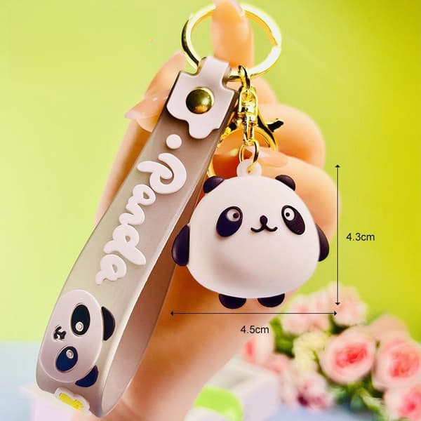 Söt liten panda nyckelring panda väska docka hänge liten present