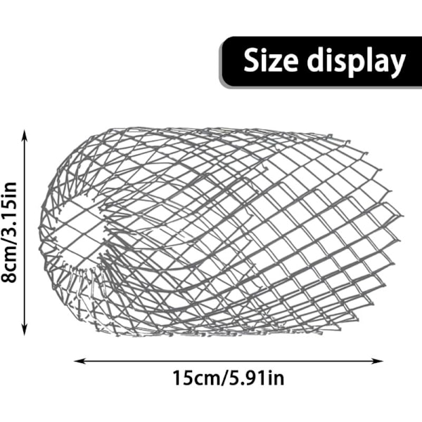 4 flexibla aluminiumrännsil Diameter 8cm Galler Stopp Löv Krokar Lövfångare Ränna för att skydda rännan mot taklöv