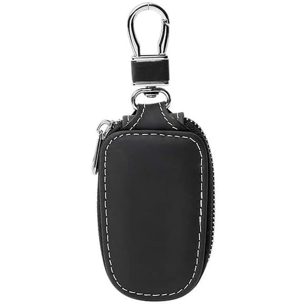 Auton avaimenpidike (musta) nahkainen auton avaimenpidike auton avaimenpidike auton avaimenpidike Zip Pack avaimenpidike