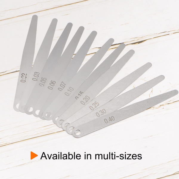 10 st Feeler Gauge 0,3 mm Tjockleksmätare 65MN Stål Metrisk Gap Mätverktyg, Enstaka Blad