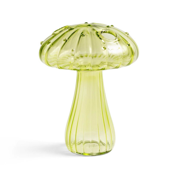 Liten svampformad glasvas, svampformad glasaromaterapiflaska, svampformad blomkruka för hemmakontor (4 stycken)