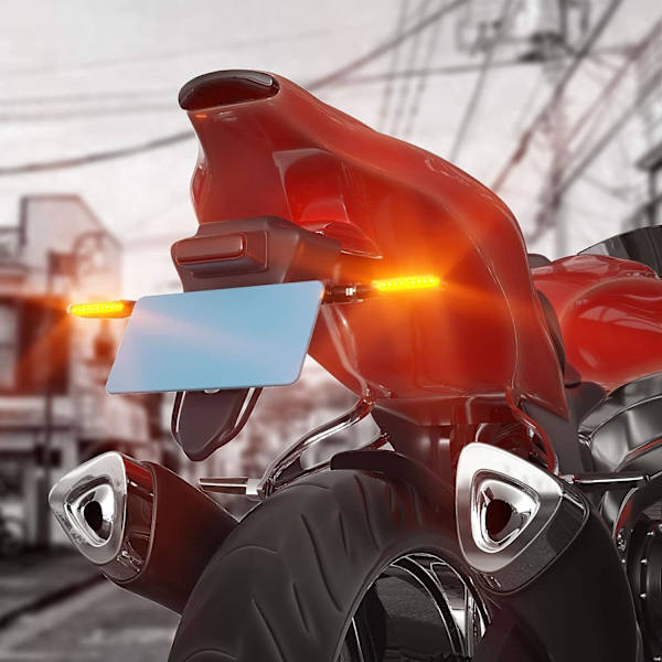 2-pack universella LED-blinkers för motorcykel, godkända sekventiella LED-blinkers för motorcykel, E24