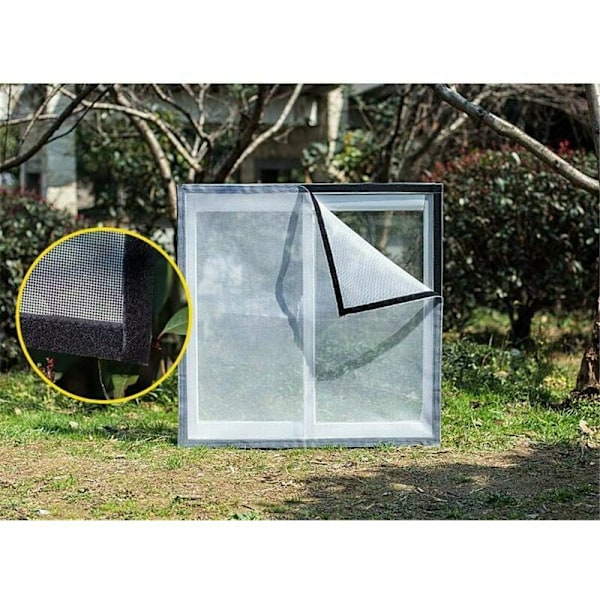 1,2x1,5m, Gardin i filetnet mod myg, insekter og fluer, selvklæbende net til gør-det-selv vinduesnetproduktion