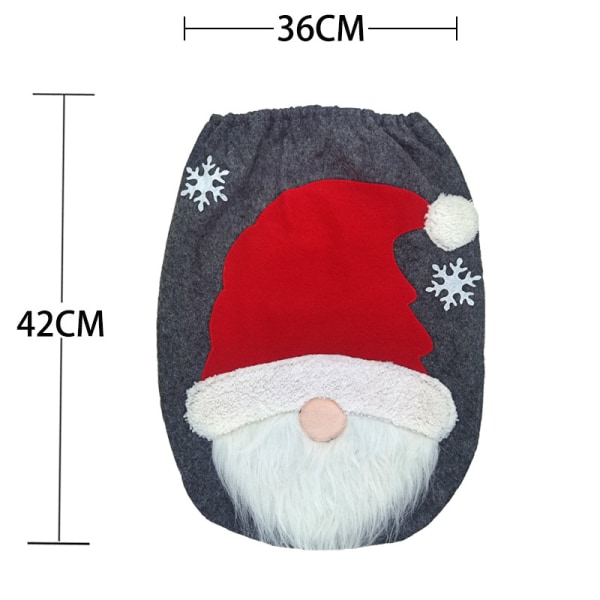 2023 Juldekorationer tomte ansiktslös gammal man toalettset badrum kreativ layout klä upp två set