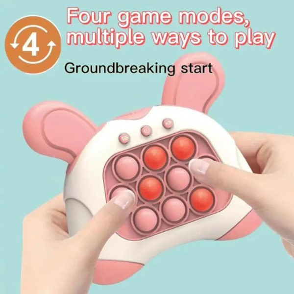 Snabb tryckleksak med lampor - Snabbt tryck bubbelspel, Fidget-spel, Ljus upp pop-leksak för barn, barn och vuxna (Brun)