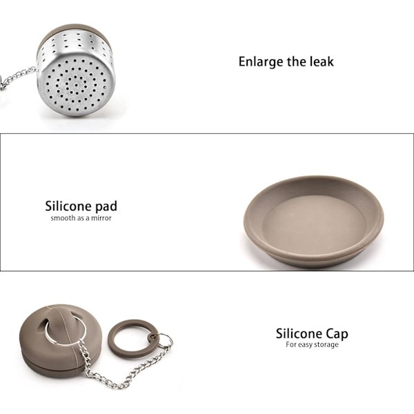 Teinfuser för löste, 2-pack rostfritt stål tesil tekula sil teinfuser