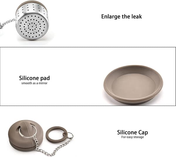 Teinfuser til løs te, 2-pak rustfrit stål te-si, te-kugle-si, te-infuser
