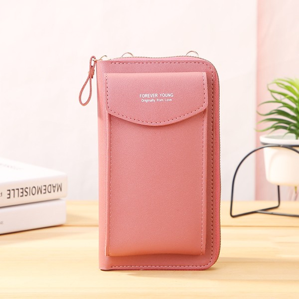 Naisten lompakko crossbody-laukku nahkainen kolikkopussi matkapuhelin minikytkin korttipidike olkalaukku (sininen)