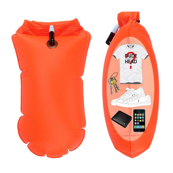 Boj, simbassäng bh Bärbar simboj Utomhussporter Orange 20L