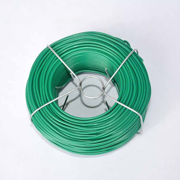 Haveledning, diameter: 2 mm, 50 m, plast, grøn, belagt, til blomster, planter, gør-det-selv, rullet