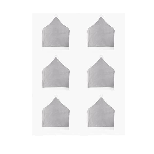 6 stk. grå julehatte til stole i non-woven materiale