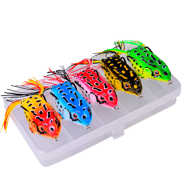 3D-ögon grodbete och krokar, 5-pack