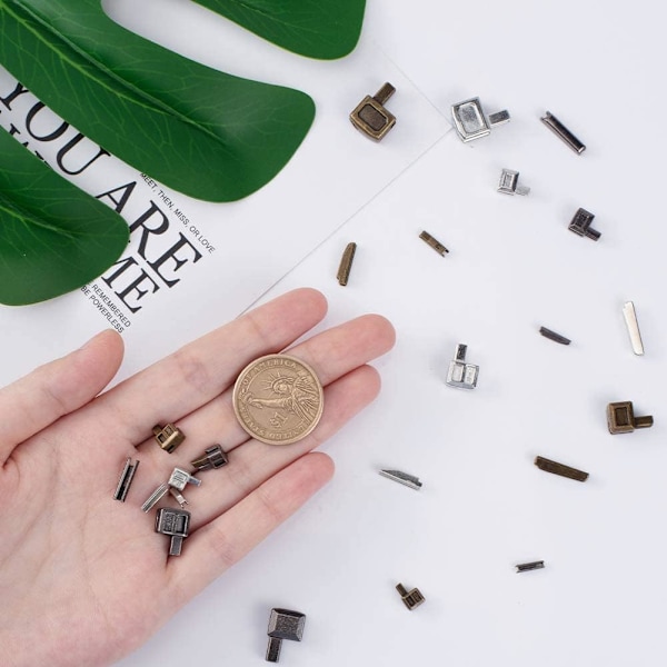 Set med 12 metallblixtlås i 3 färger #3#5#8#10 Bottenblixtlås stift för sömnad Ersättningsblixtlås dragkedjor för reparationer