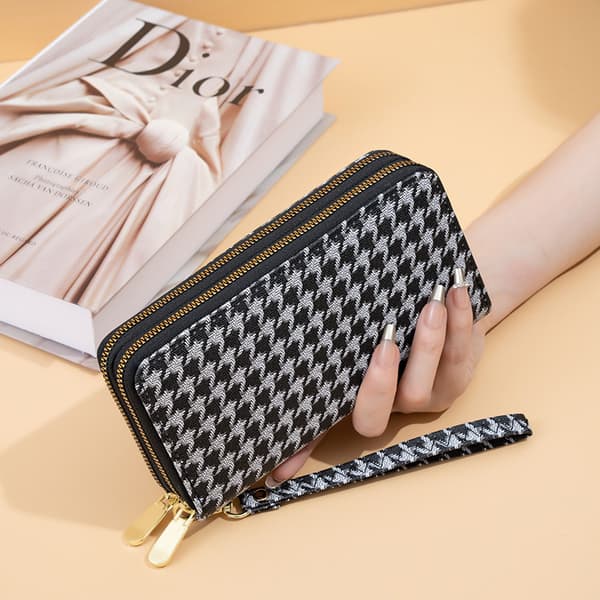 Armbåndspung i PU-læder - Damepung - Clutch - Feriegave - Sort