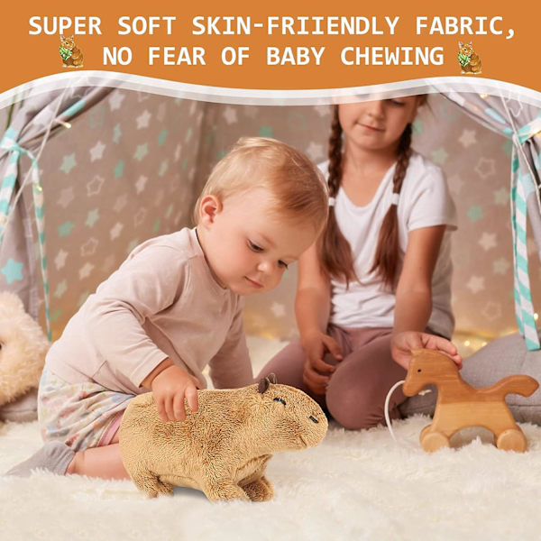 20cm plys bamse, sød plys bamse, realistisk capybara plyslegetøj, mini sød capybara plyslegetøj, børns fødselsdagsgave