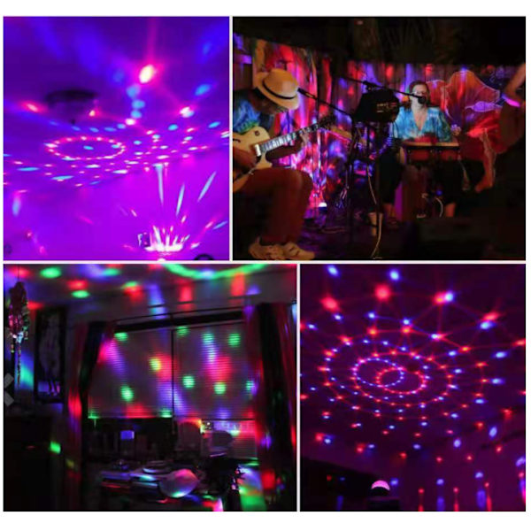 Festlys Scene Lampe Disco Lys Projektor Spot Effekt Scene Fjernkontroll for Fest, Kveld, Bar, Bursdag, Klubb, DJ Disco, Gave, Barn
