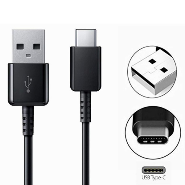 Samsung USB-kabel 15W sort, USB-A til USB-C, 1,2 m