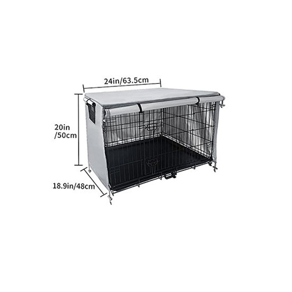 1 stk. (sort, ca. 63,5*48*50 cm) kæledyrsbur, kaninburdækken, holdbart 210D termisk kaninburdækken